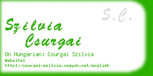 szilvia csurgai business card